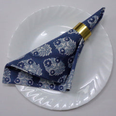 Block printed Napkins, Set of 8