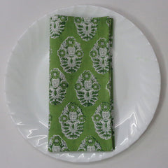 Block printed Napkins, Set of 8.