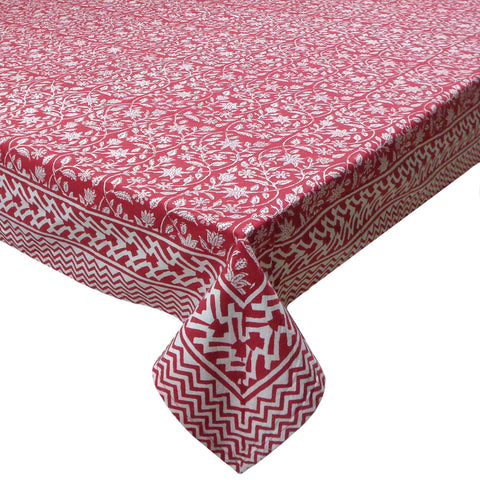 Block printed tablecloths, 180 x 270cm, 180 x 340cm long rectangle