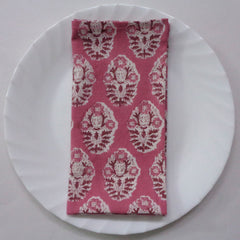 Block printed Napkins, Set of 8.