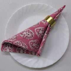 Block printed Napkins, Set of 8.