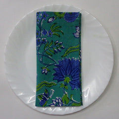 Block printed Napkins, Set of 8