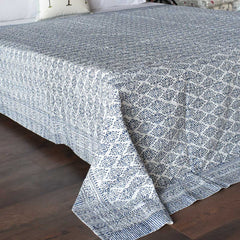 Kantha, Blue and white check