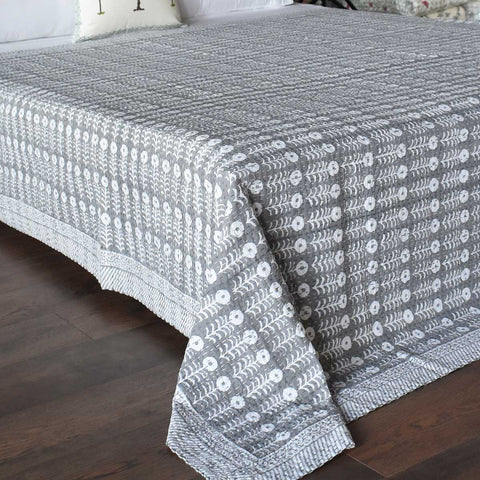 Kantha, Grey and white design