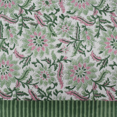 Block printed tablecloths, 180 x 270cm, 180 x 340cm long rectangle.