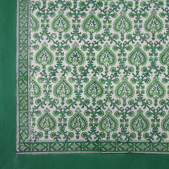 Block printed tablecloths, 180 x 270cm, 180 x 340cm long rectangle.
