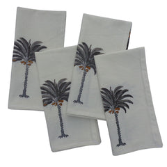 Block printed Napkins, Set of 8.