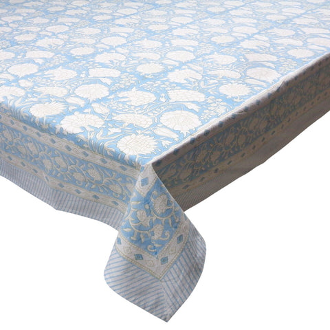 Block printed tablecloths, 180 x 270cm, 180 x 340cm long rectangle