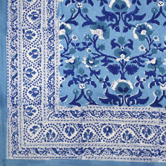 Block printed tablecloths, 180 x 270cm, 180 x 340cm long rectangle