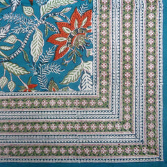 Block printed tablecloths, 180 x 270cm, 180 x 340cm long rectangle