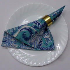 Block printed Napkins, Set of 8