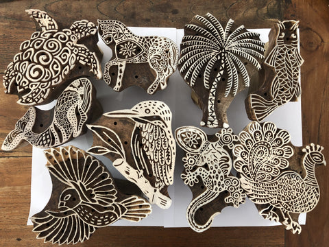 Carved printing block - Selection of large size
