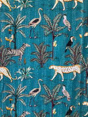 Kantha, Safari Teal blue