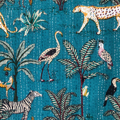 Kantha, Safari Teal blue