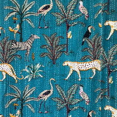 Kantha, Safari Teal blue