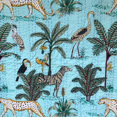 Kantha, Safari Teal blue