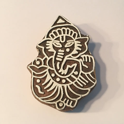 Carved printing block - Ganesh