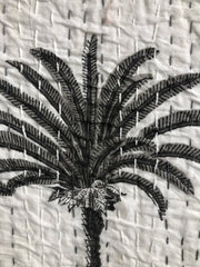 Grey Palm Tree kantha