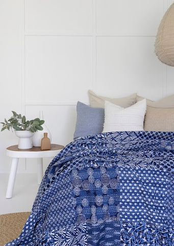 Kantha, Indigo Patchwork