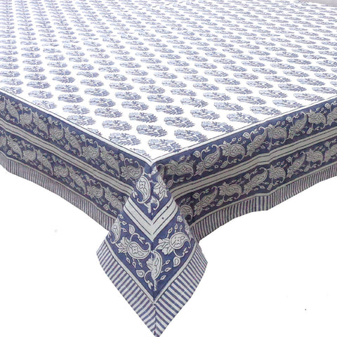 Block printed tablecloths, 150 x 220, 180 x 270cm, 180 x 340cm long rectangle