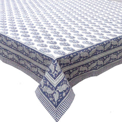 Block printed tablecloths, 150 x 220, 180 x 270cm, 180 x 340cm long rectangle