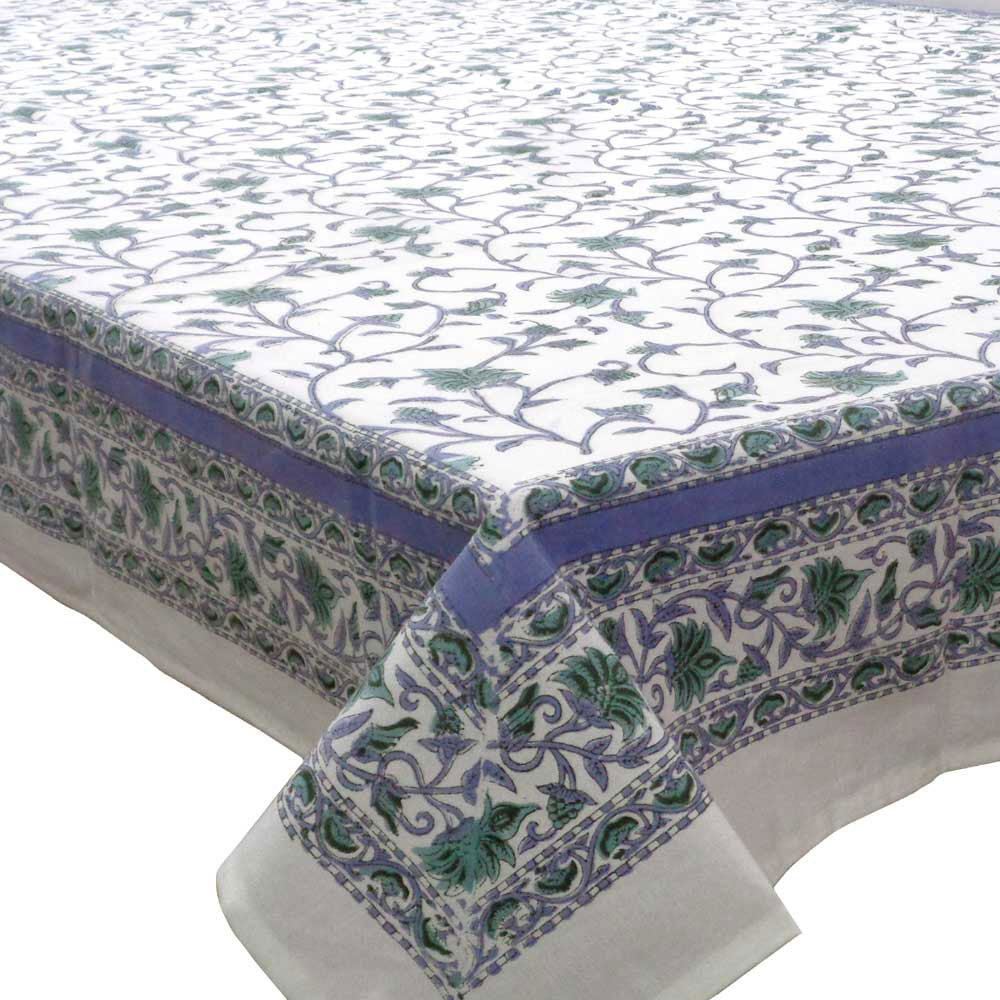 Block printed tablecloths, 180 x 270cm, 180 x 340cm, 180 x 180cm Square